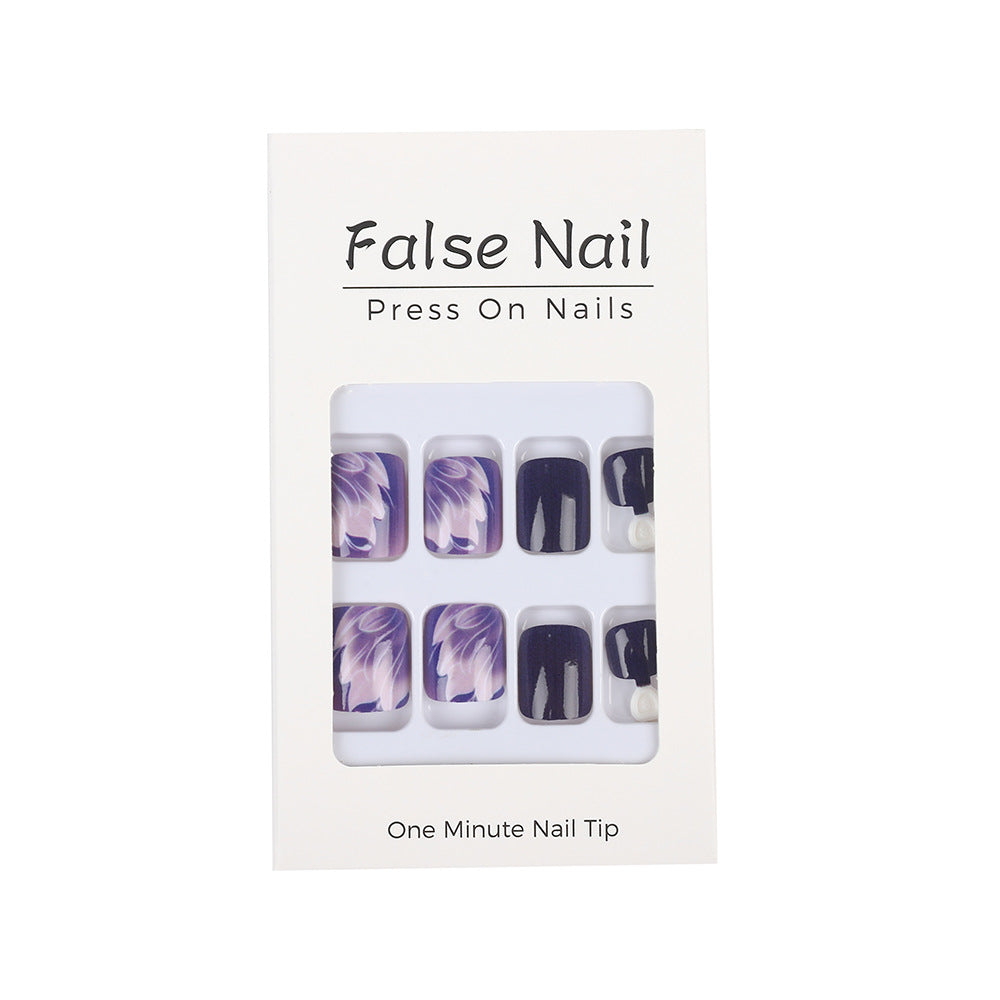 Artificial Nail Set with Creative Flower Designs Kalsten