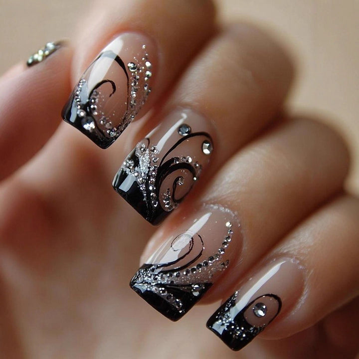 Artificial nails with floral 3D applications Kalsten