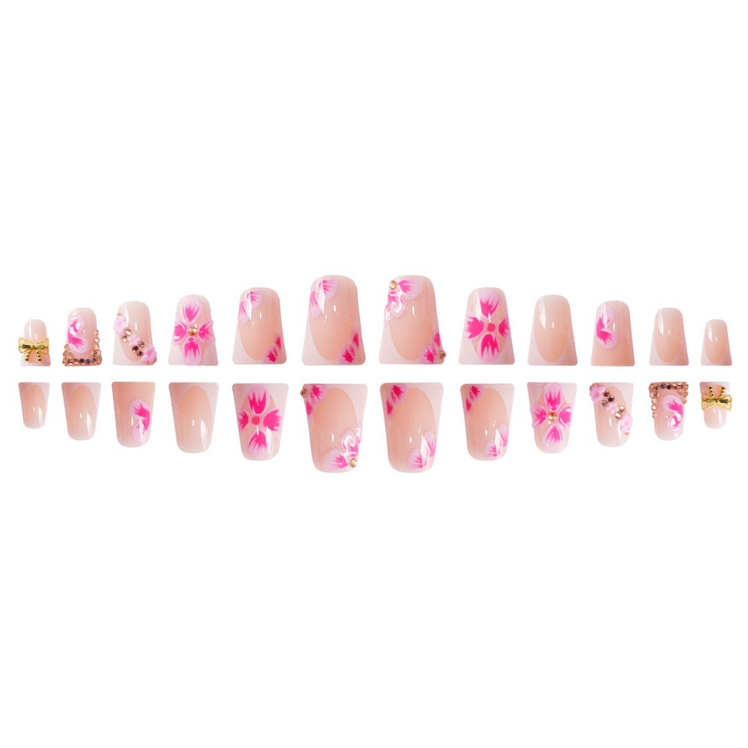 Floral Embellished Press-On Nail Extensions Kalsten