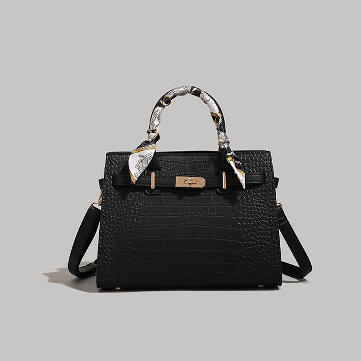 Textured Crocodile-Patterned Handbag Kalsten