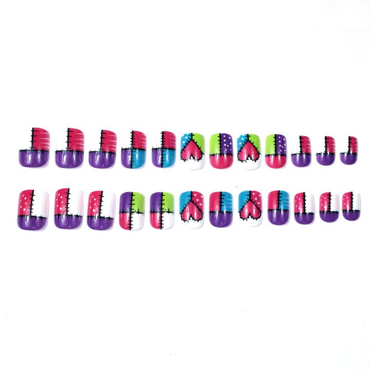 Artistic Heart-Printed Nail Art Set Kalsten