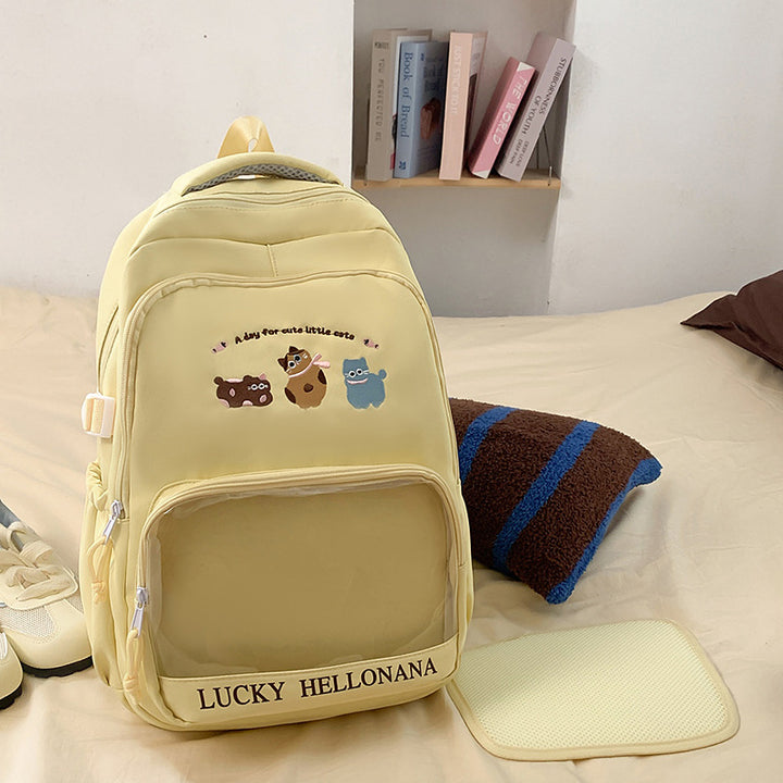 Playful Cartoon-Themed School Backpack
