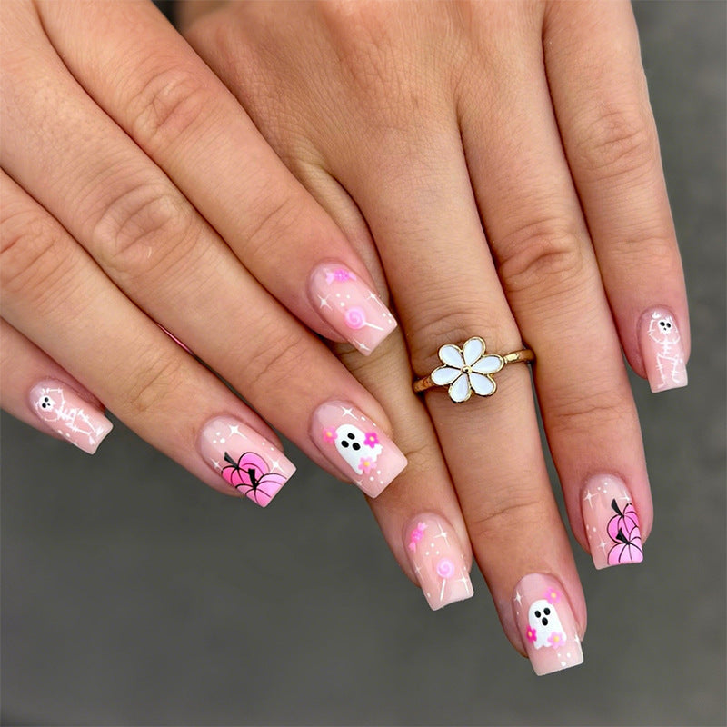 Acrylic nail set with creative animal and flower designs Kalsten