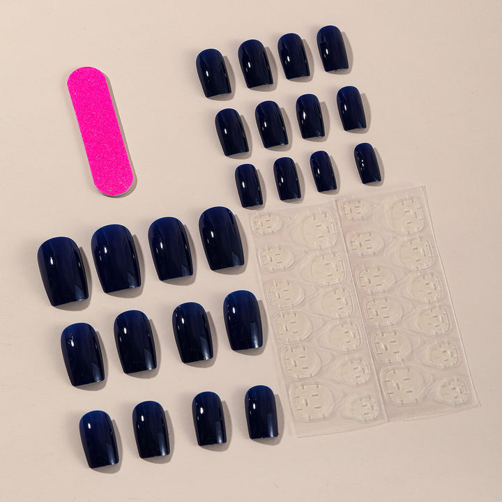 Glossy Long Square Nail Extensions Kalsten