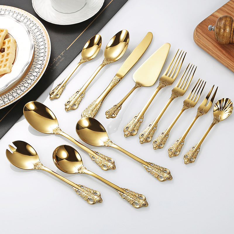 Elegant fish fork with artistic handle design Kalsten
