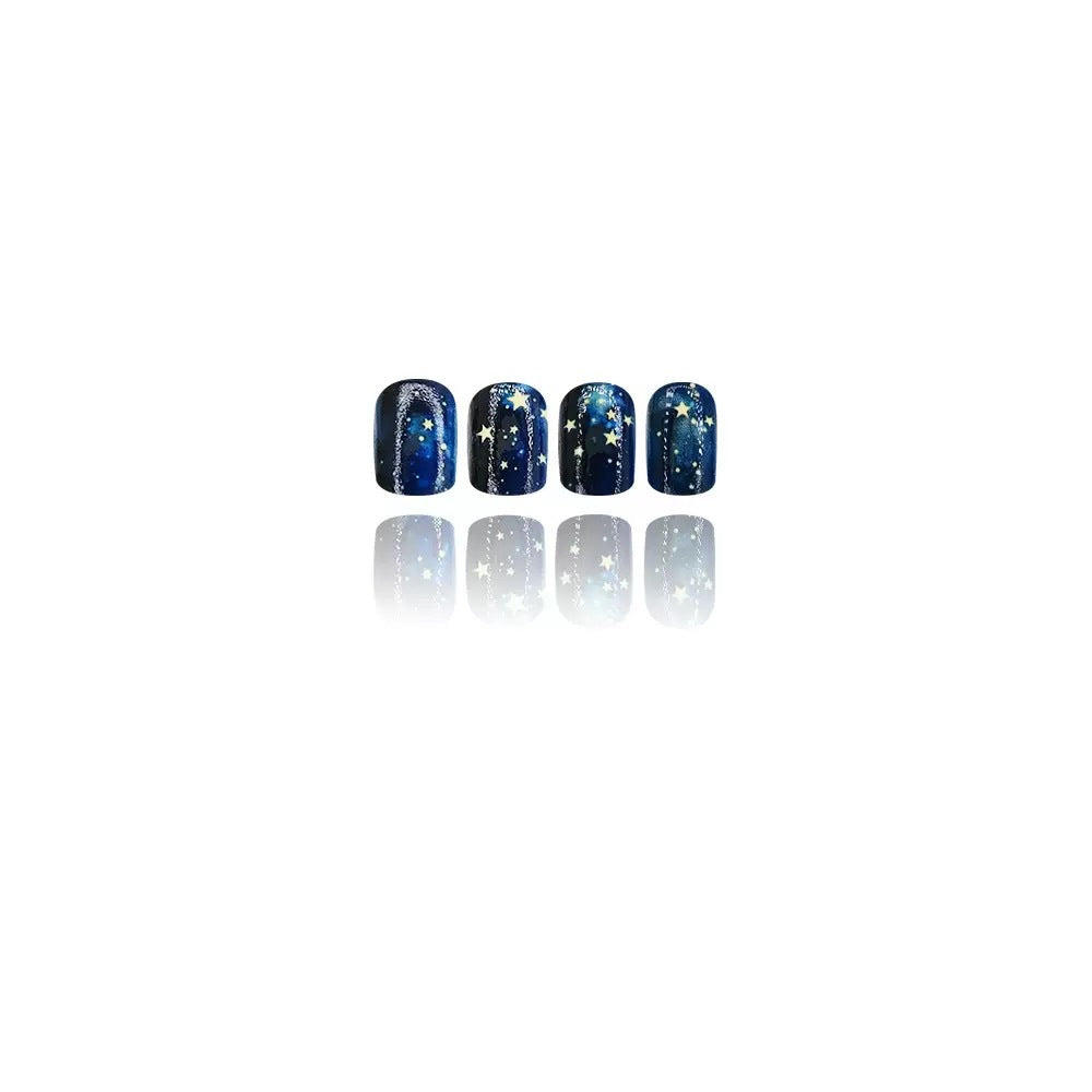 Nail art set with sparkling stars and cosmic motifs Kalsten
