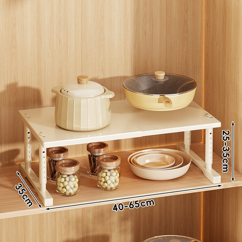 Expandable Adjustable Countertop Appliance Shelf Riser with Height-Adjustable Legs