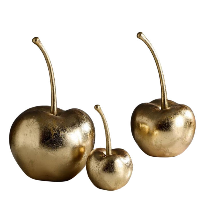 Decorative Golden Cherry Sculpture