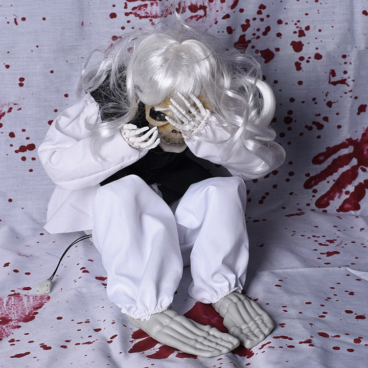 Creepy Sitting Skeleton Doll Kalsten