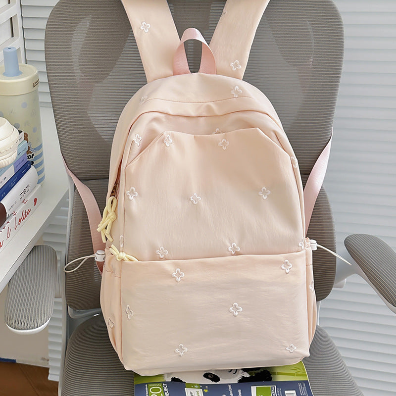 Floral Embroidered Casual Backpack Kalsten