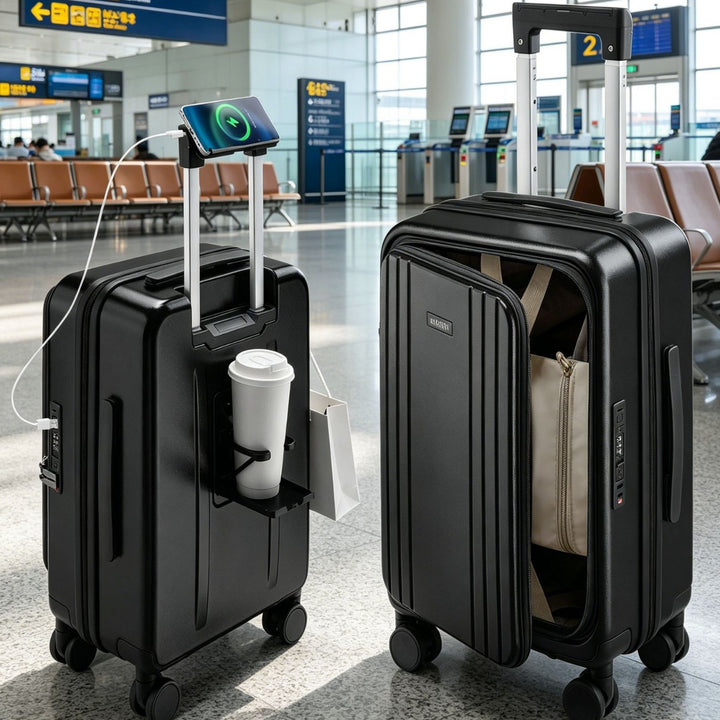 Unisex Smart Hard Shell Trolley Suitcase Kalsten