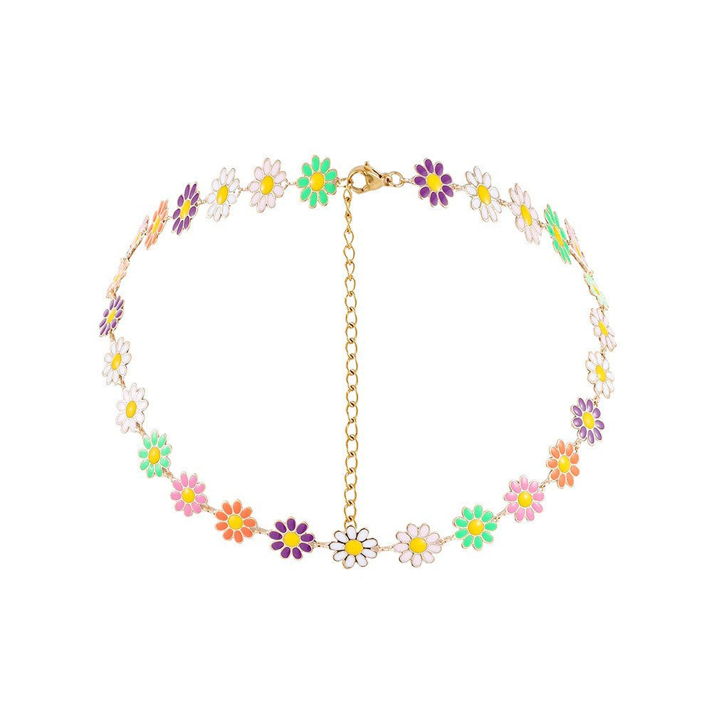 Floral Statement Chain Necklace Kalsten