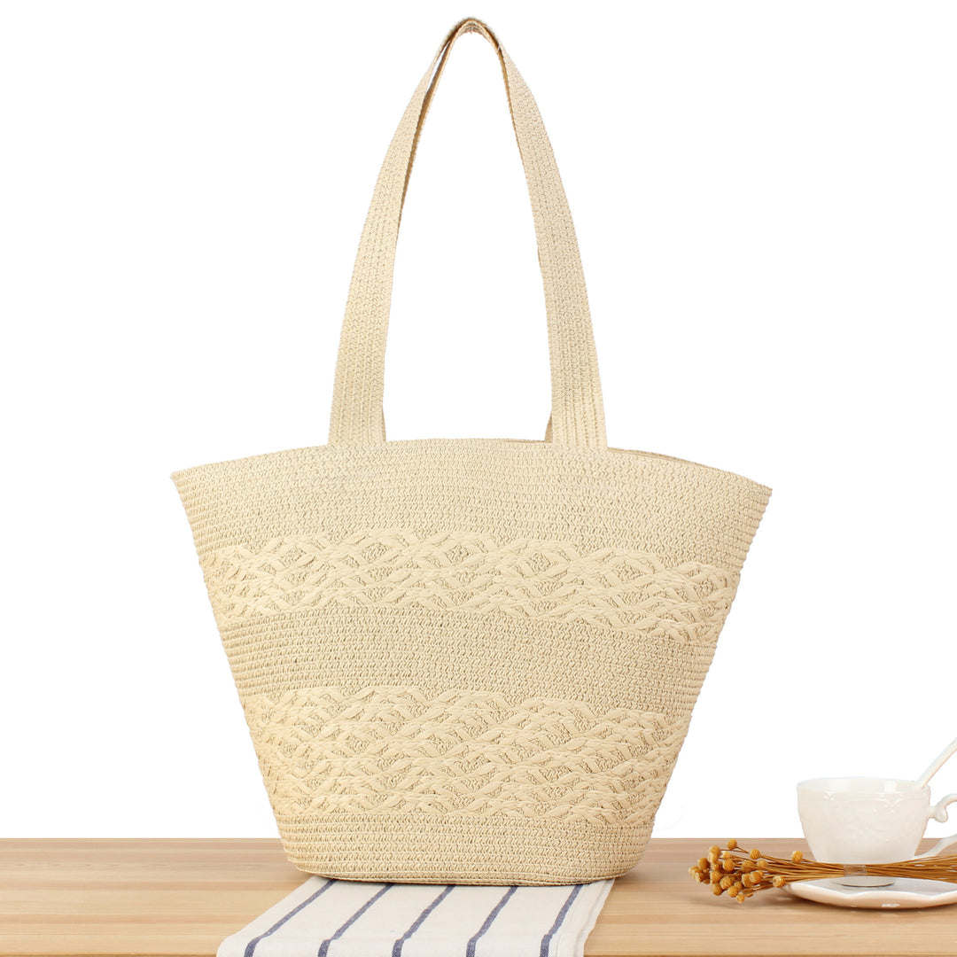 Generous handbag made of hand-knotted natural material Kalsten