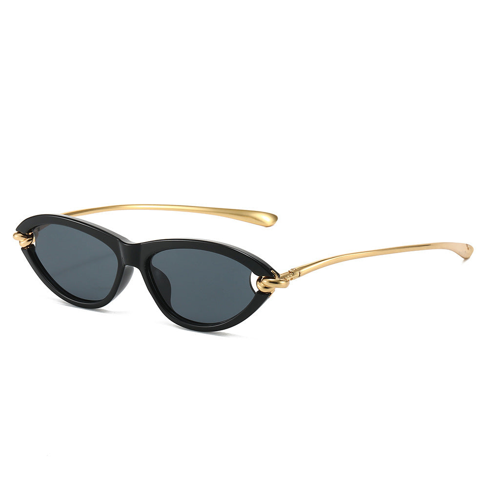 Chic Cat-Eye Sunglasses with Gold Accents Kalsten