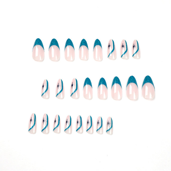 Elegant Stiletto Nails with Glitter and Ombre Design Kalsten