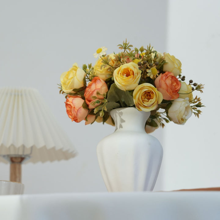 Lifelike Floral Bouquet with Wildflower Accents