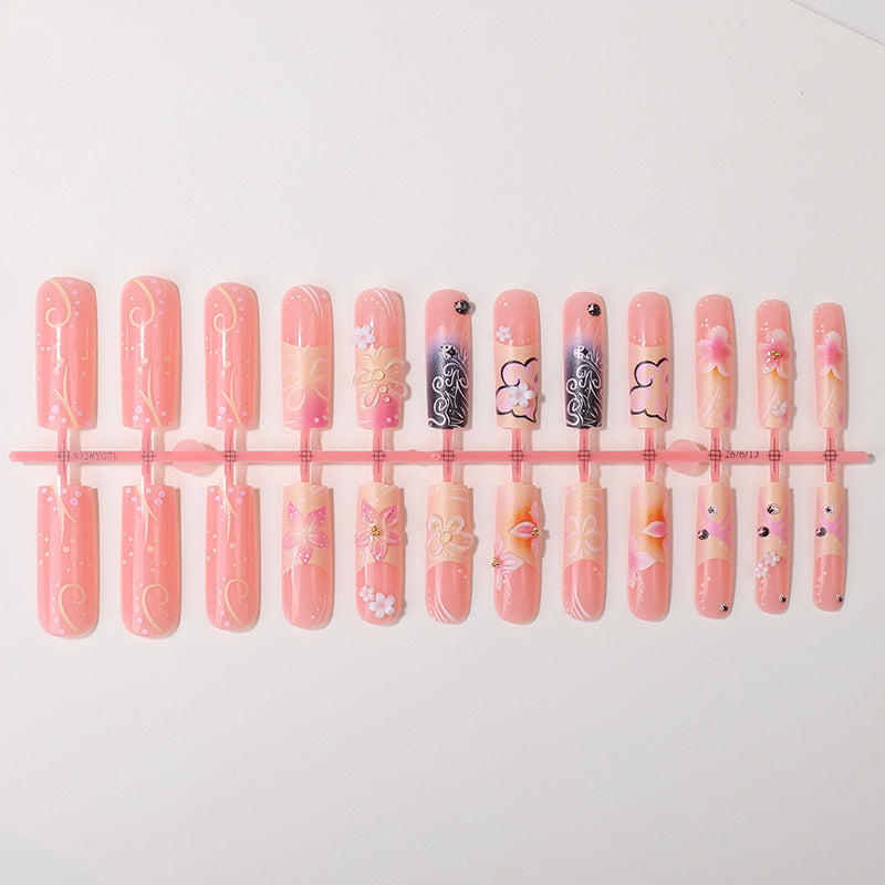 Floral Themed Press-On Nail Art Set Kalsten