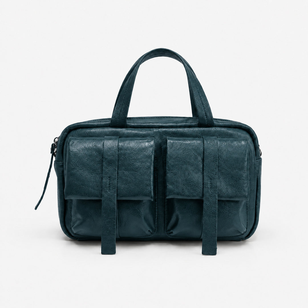 Multi-Pocket Faux Leather Laptop Bag