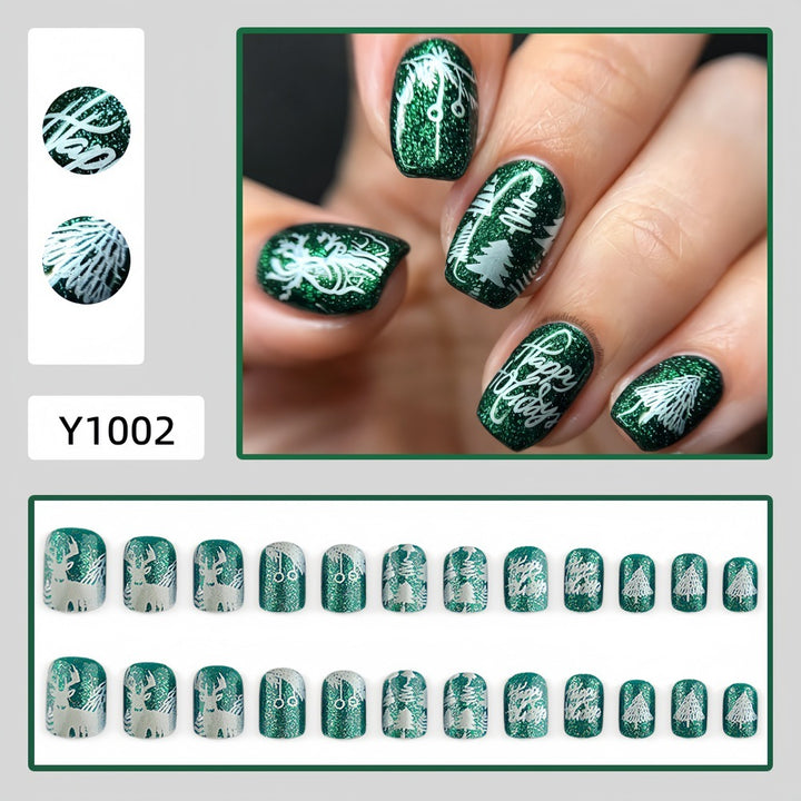 Artificial nails with festive winter motifs Kalsten