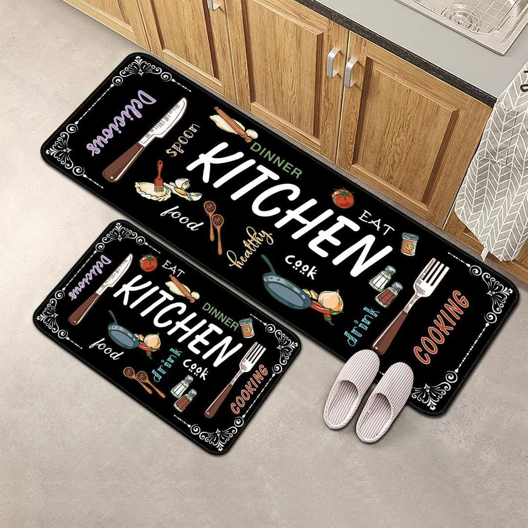 Kitchen-Themed Runner Mat