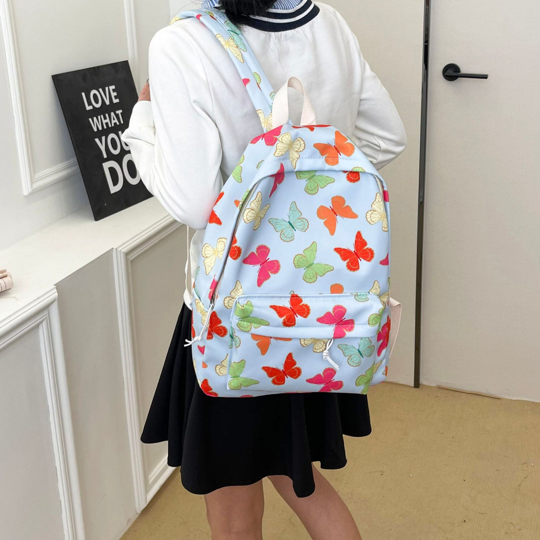Vibrant Butterfly Patterned Backpack Kalsten