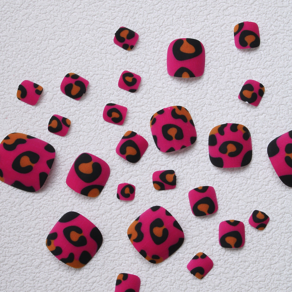 Playful Leopard Print Press-On Toenails Kalsten