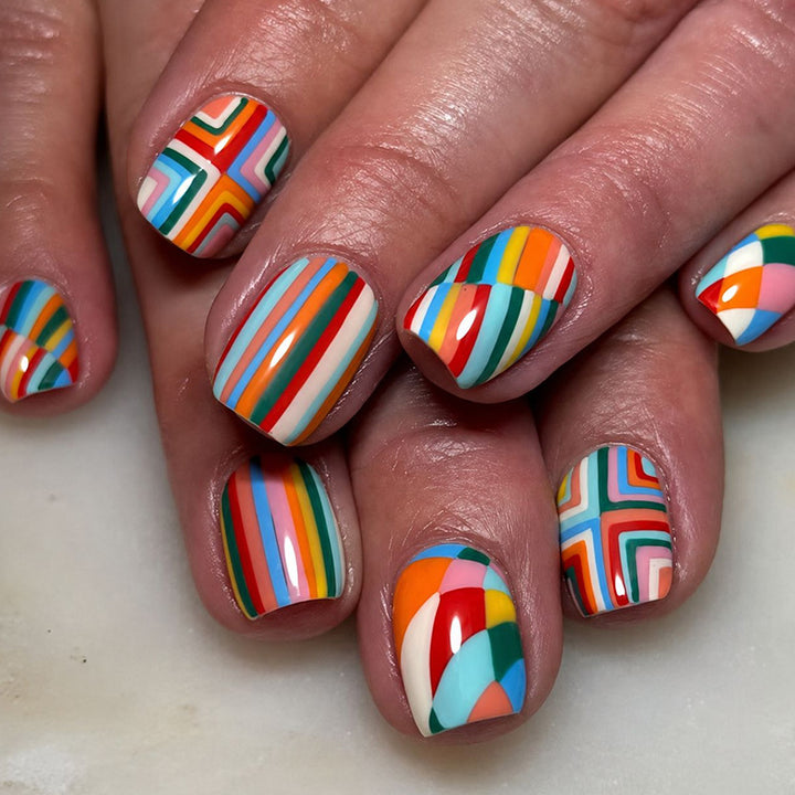Artistic Multi-Pattern Nail Art Set Kalsten
