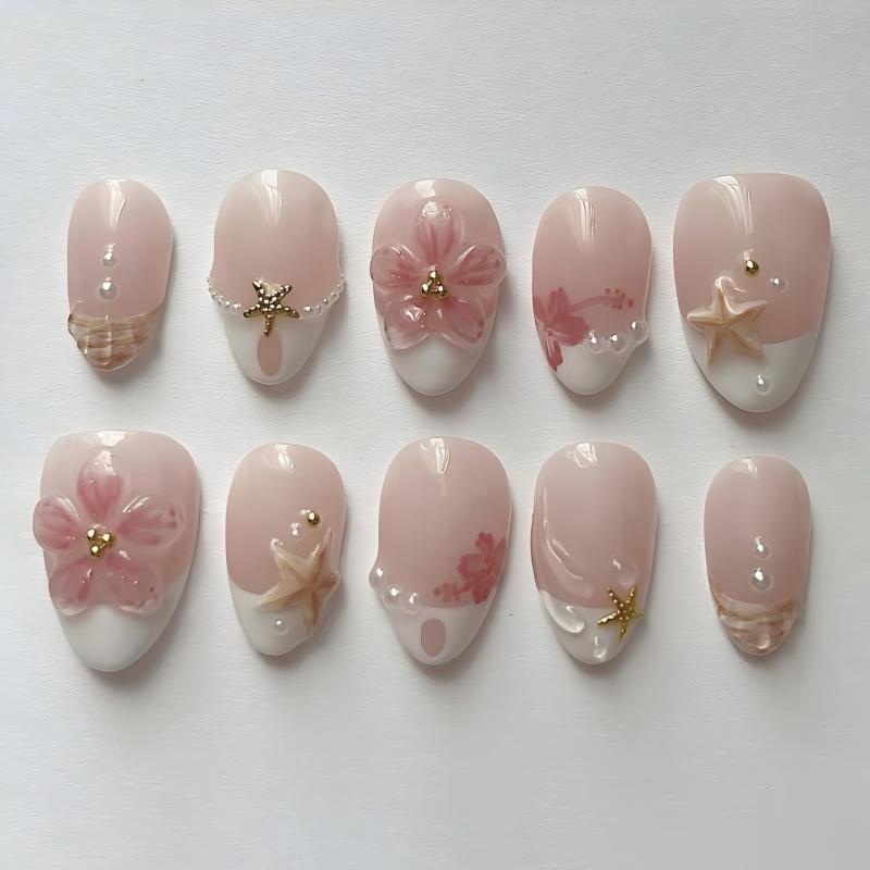 Artistic 3D Nail Tips with Maritime Design Kalsten