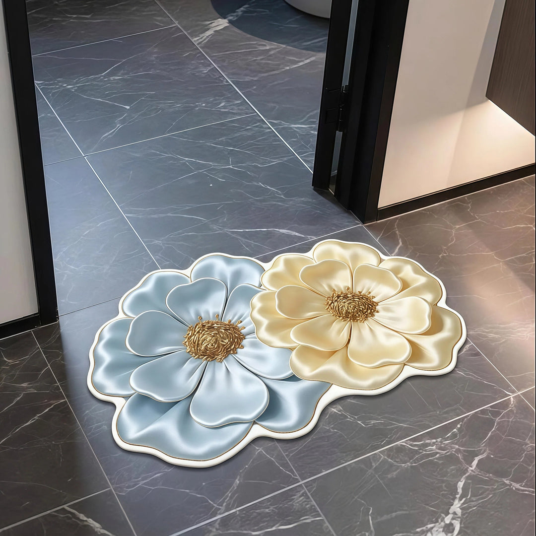 Luxurious Floral Pattern Bath Mat