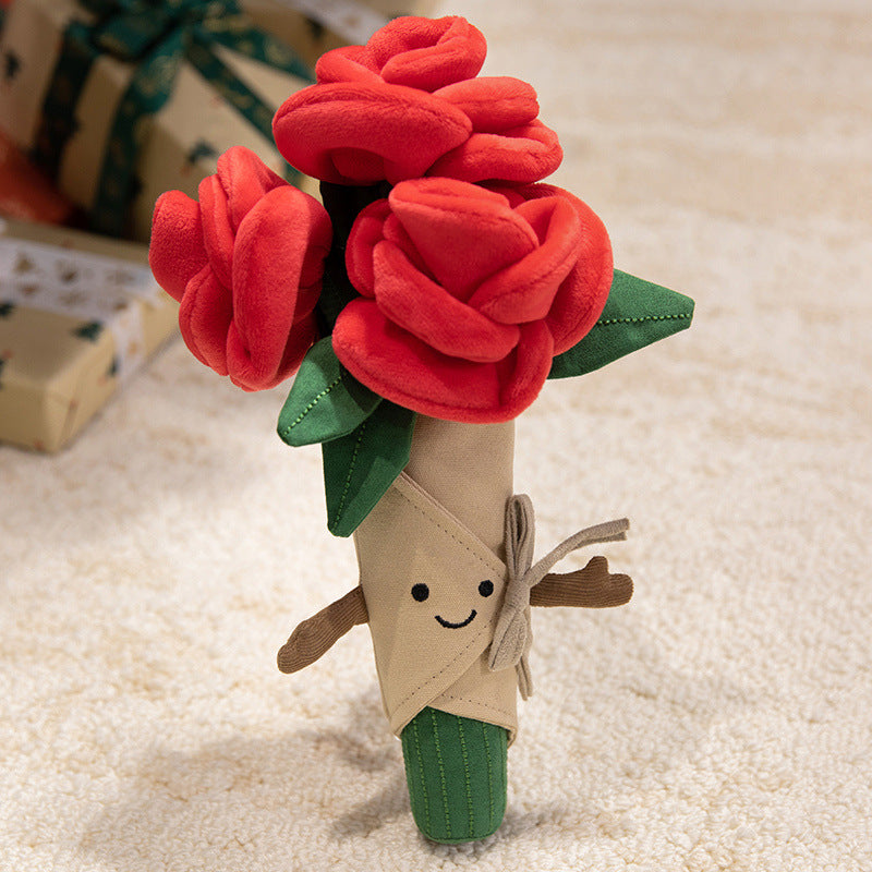 Standing Plush Chick Cuddler with Tufted Mohawk, Ultra-Soft Faux-Fur & Bean-Fill Feet Kalsten