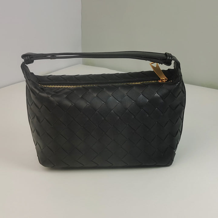 Woven Leather Satchel Bag Kalsten