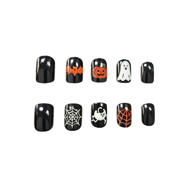Creative Halloween-Themed Acrylic Nail Art Enhancements Kalsten