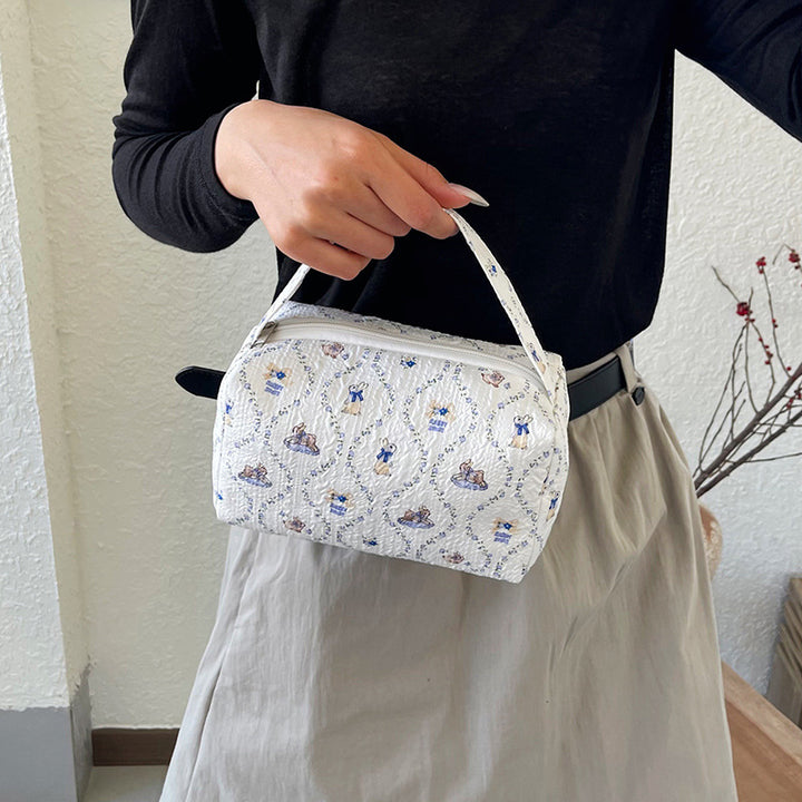 WoCharming Quilted Travel Cosmetic Bag Kalsten