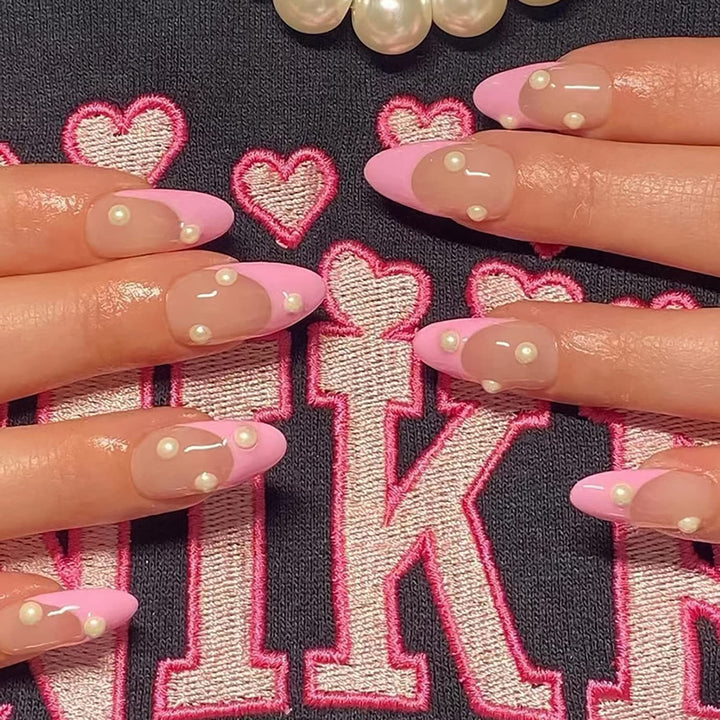 Artificial nail set with elegant pearl embellishments Kalsten