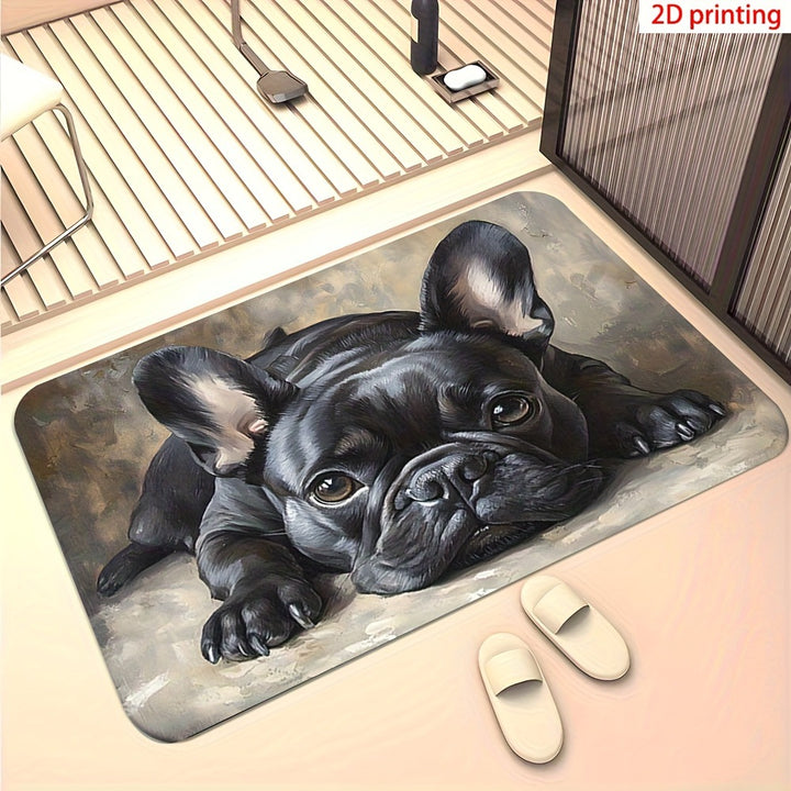 Quirky Cartoon Chicken Bath Mat