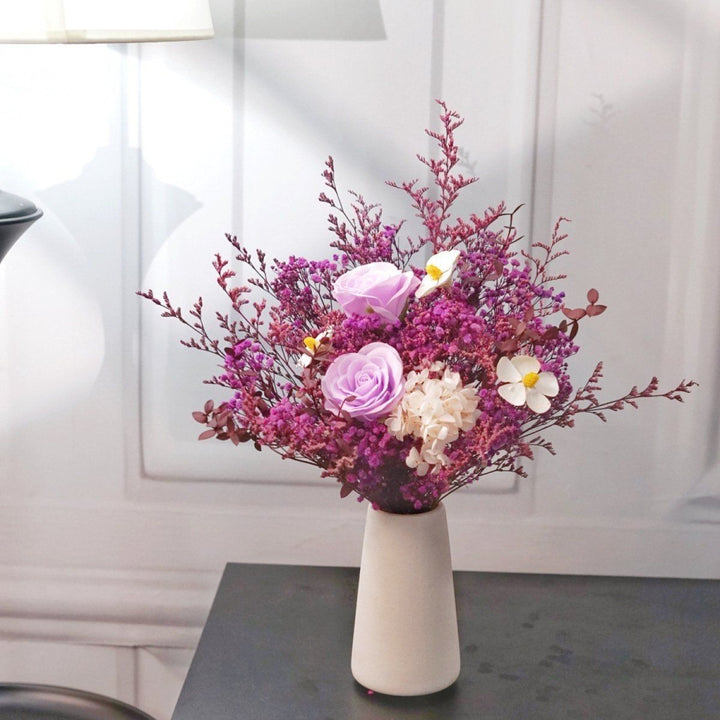 Artificial Floral Arrangement with Decorative Vase