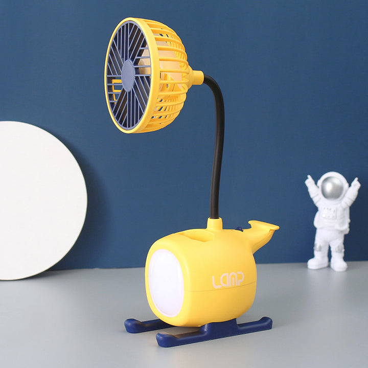 Women's multifunctional table fan with LED lighting and flexible arm Kalsten