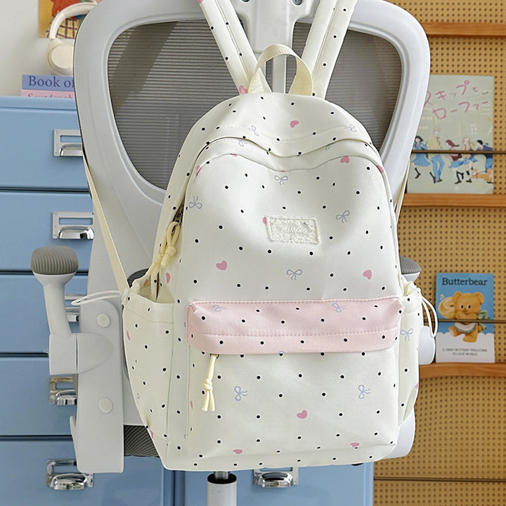 Charming Polka Dot School Backpack Kalsten