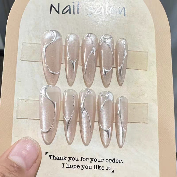 Elegant Abstract Art Press-On Nails Kalsten
