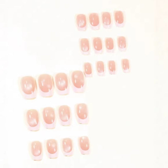 Elegant French Tip Gel Press-On Nails Kalsten