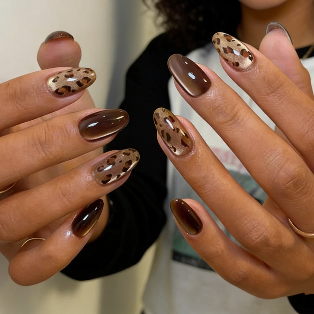 Artificial Nails in Elegant Leopard Pattern Kalsten