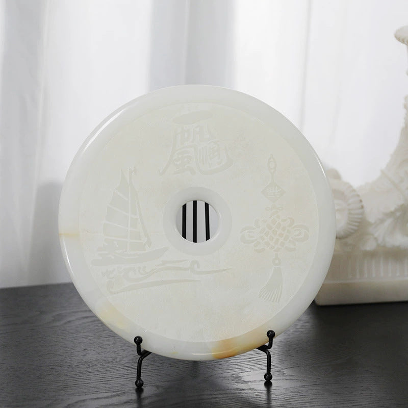 Elegant Marble Decorative Disc