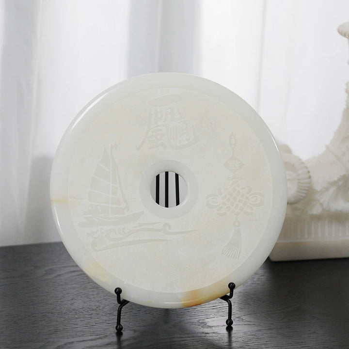 Elegant Marble Decorative Disc