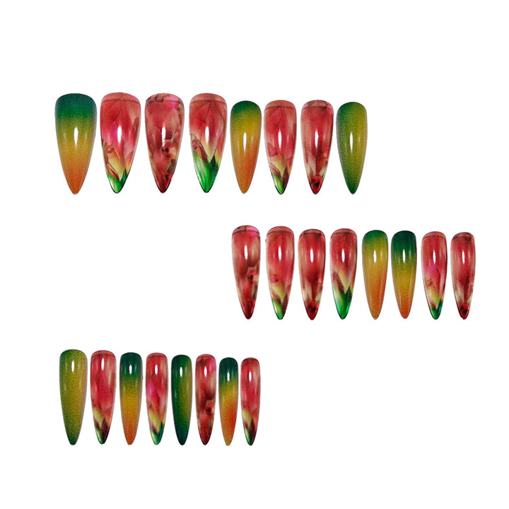 Artificial nails with sparkling crystal and faceted design Kalsten