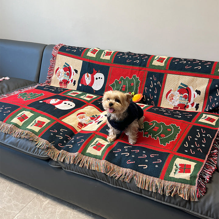 Festive Patterned Throw Blanket