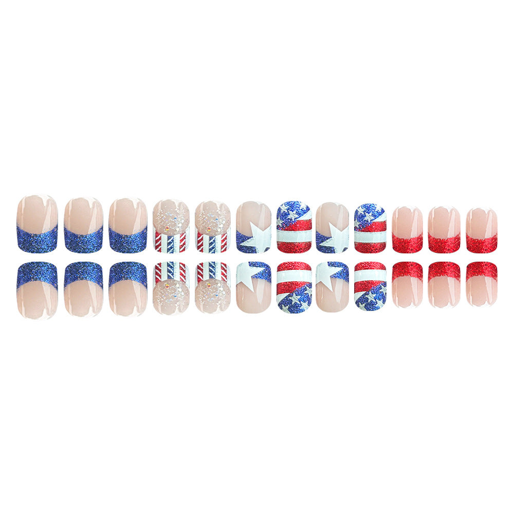 Patriotic Themed Press-On Nail Set Kalsten