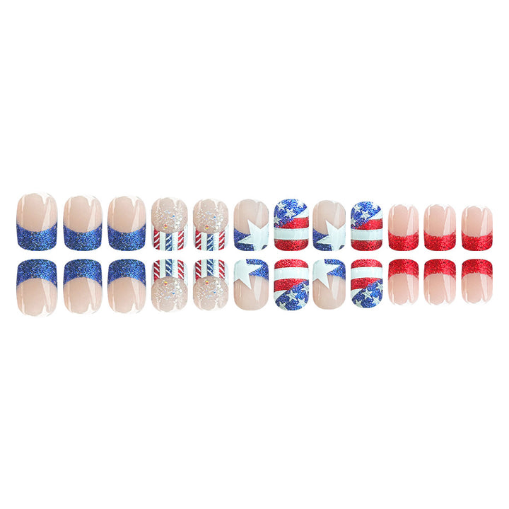 Patriotic Themed Press-On Nail Set Kalsten