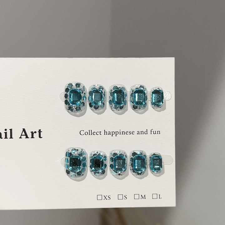 Decorative Rhinestone Press-On Nail Art Set