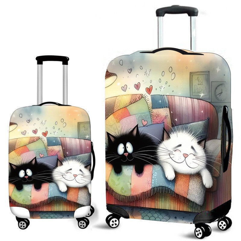Unisex hard-shell travel suitcase with creative giraffe motif Kalsten