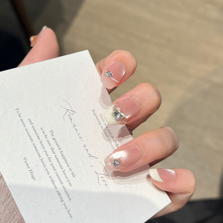Artistic French Tip Press-On Nails Kalsten
